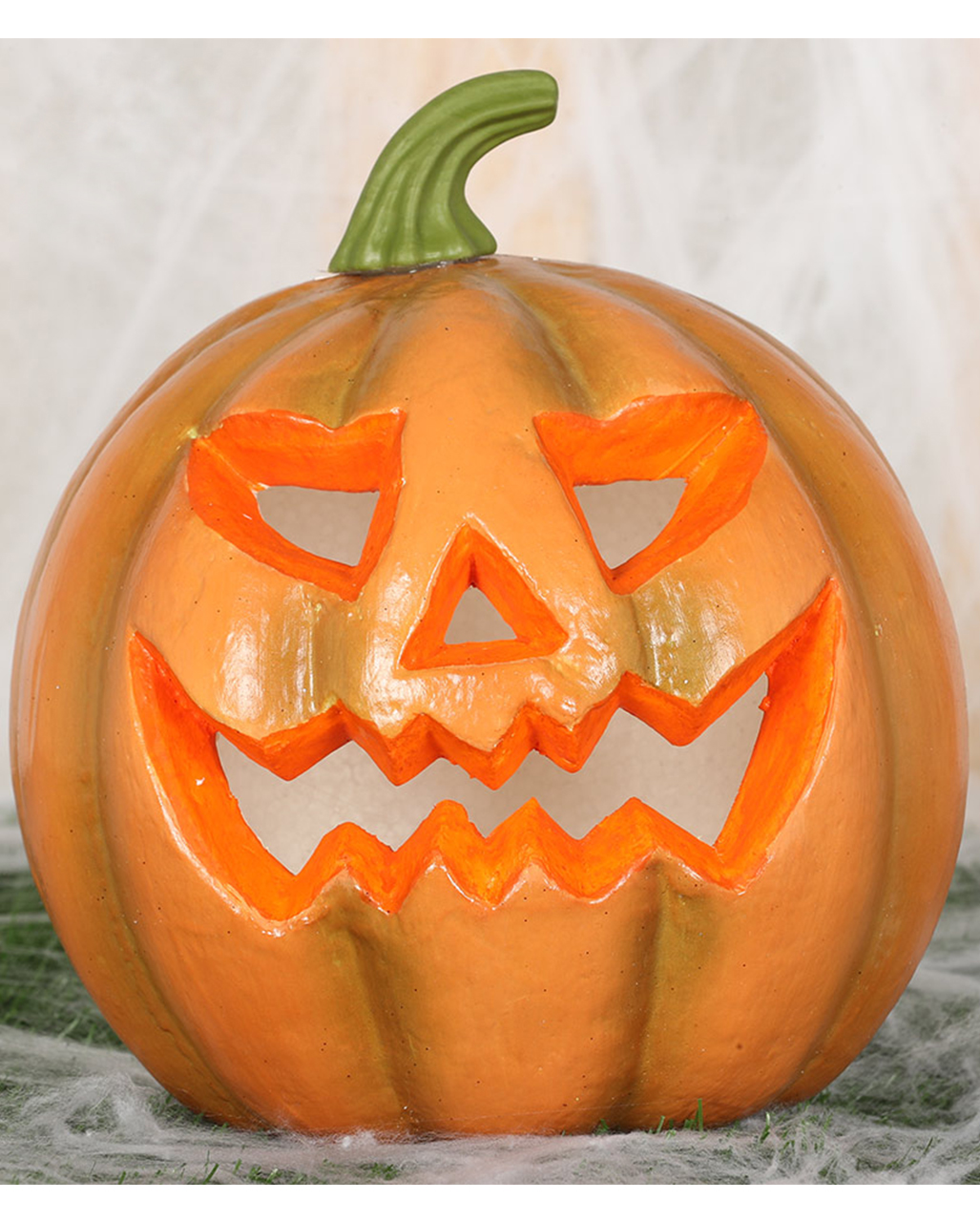 Deko Kürbis mit Beleuchtung 24cm Jack O´Lantern