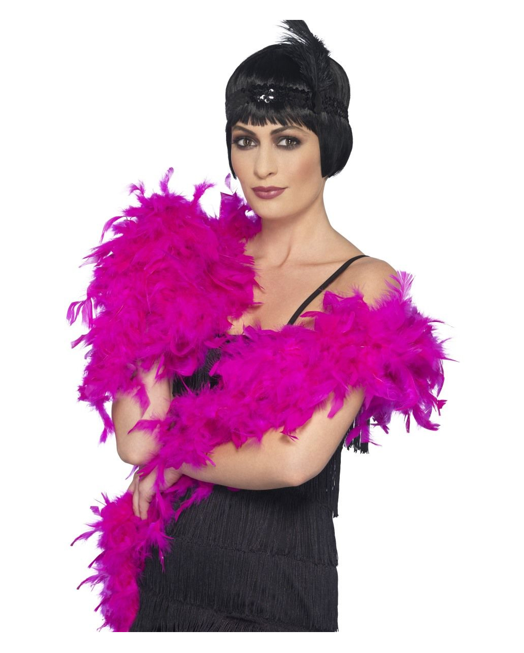 Deluxe Federboa Fuchsia 180cm 20s Kostümzubehör