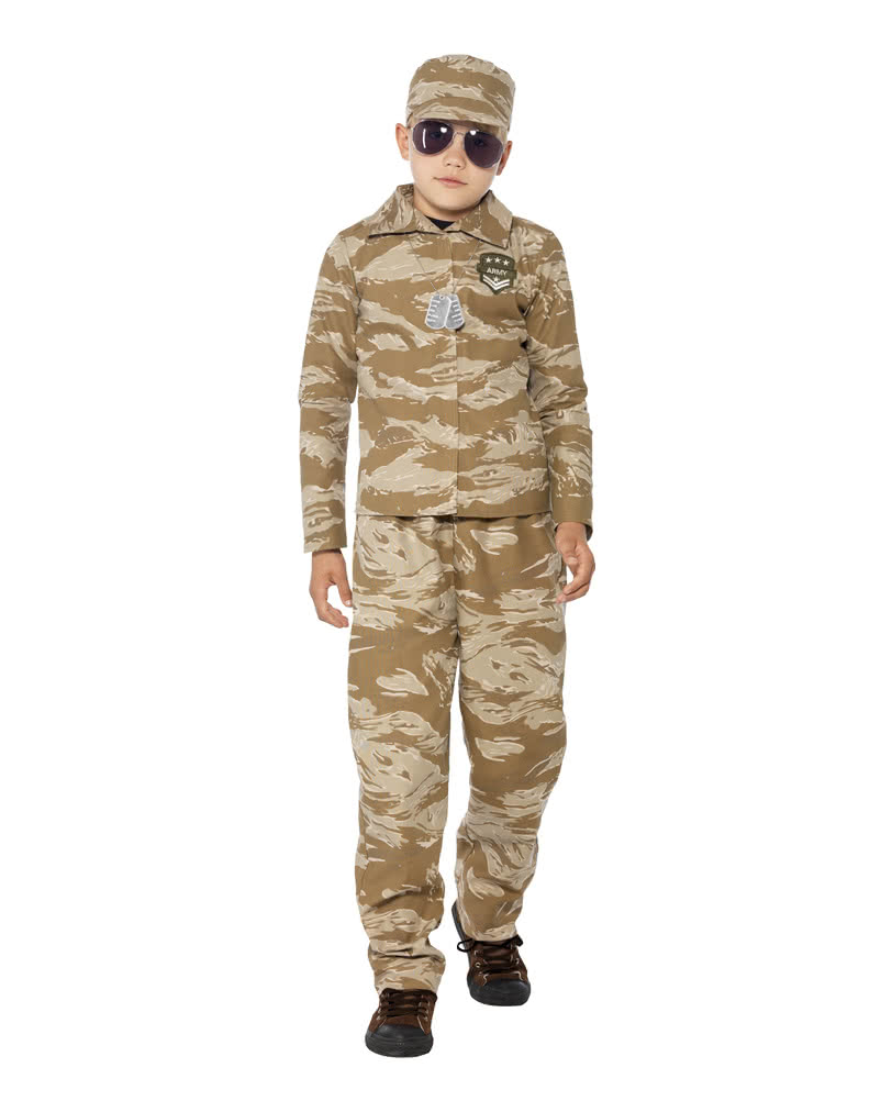 Desert Army Kinderkostüm   Cooler Tarnanzug für Kids M