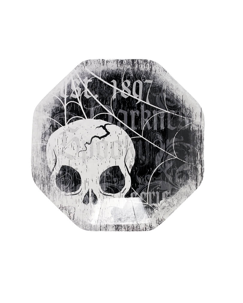 Totenkopf Dessert Teller für Halloween