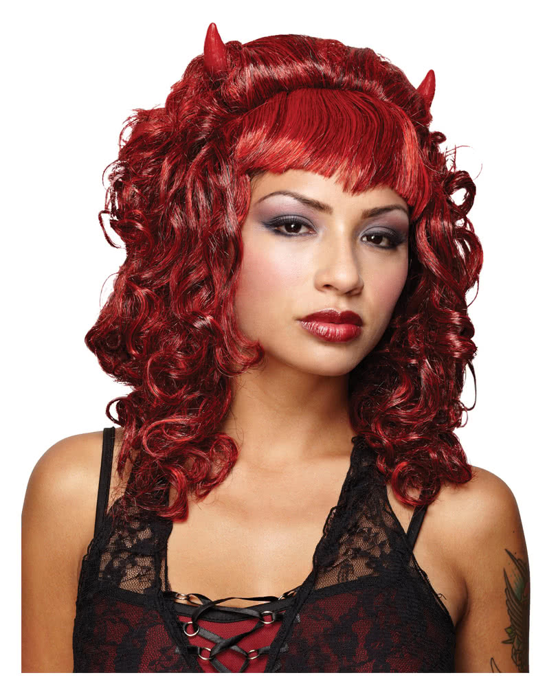 Devilina Cosplay Perücke mit Hörner Anime & Manga Perücke