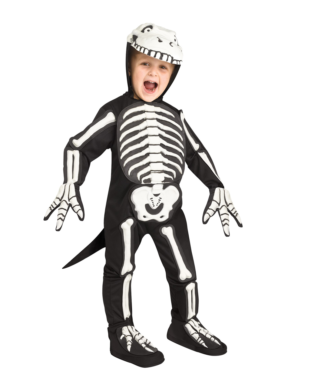 Dino Skelett Jumpsuit für Kleinkinder bestellen XL