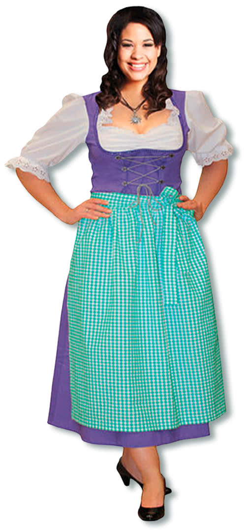 Dirndl Kostüm lila Plus Size   Bayerische Trachten Kostüme kaufen 46
