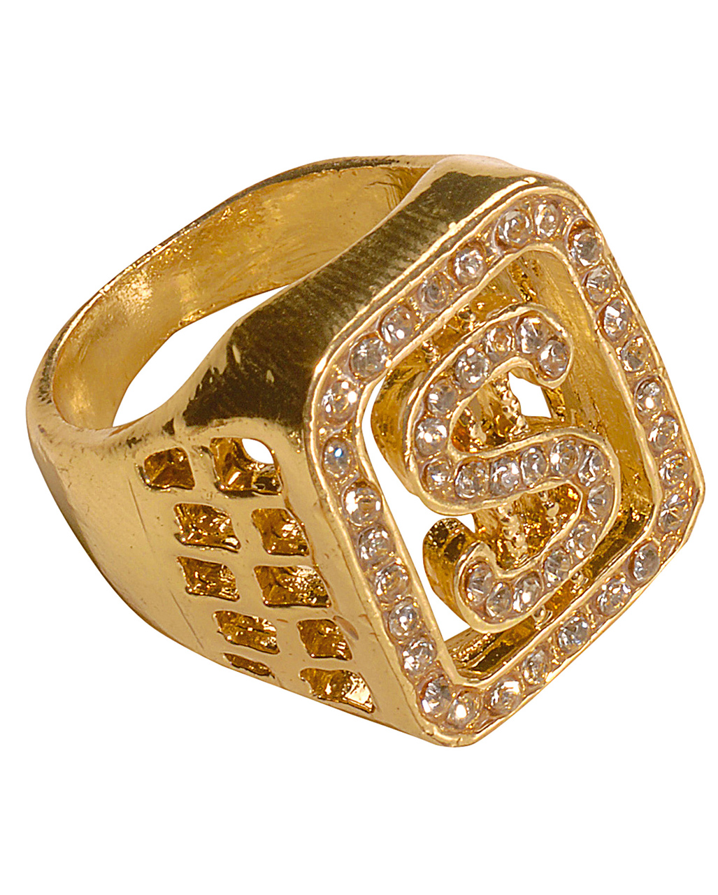 Dollar Ring Gold Kostümzubehör