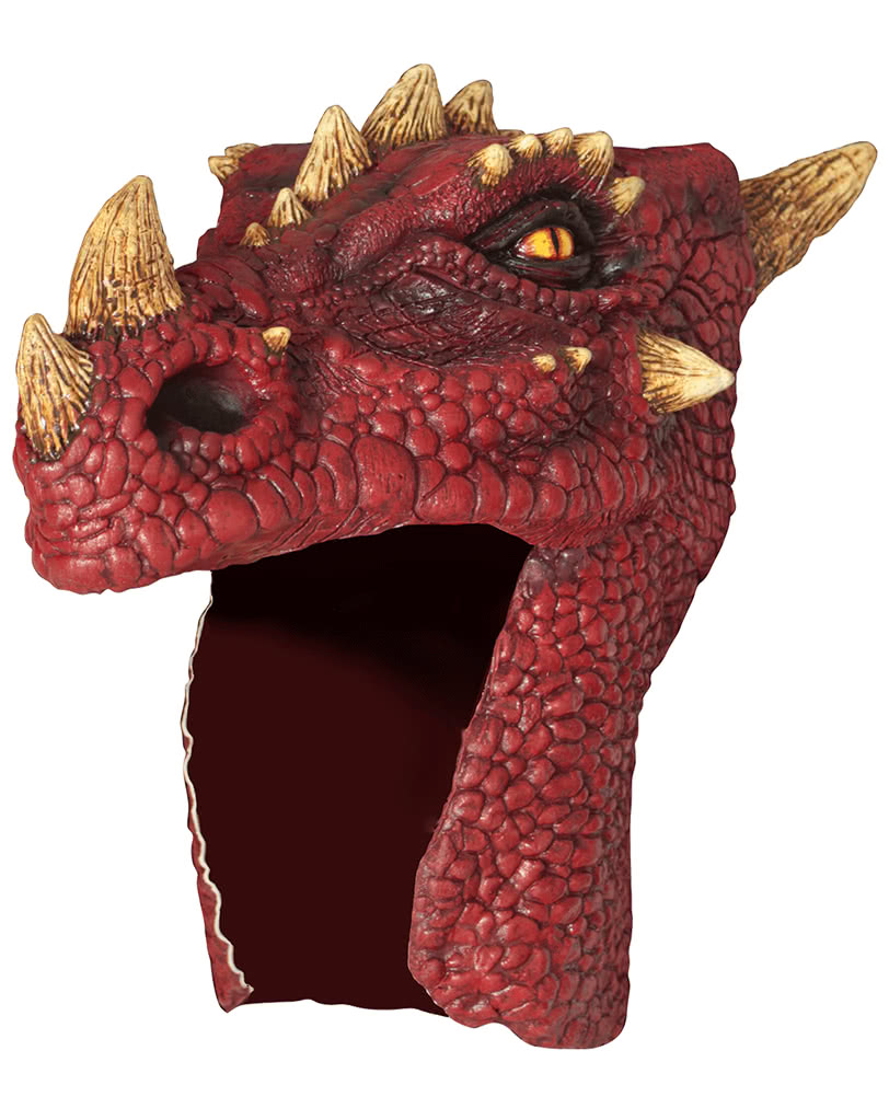 Drachen Helm rot für Cosplay & LARP