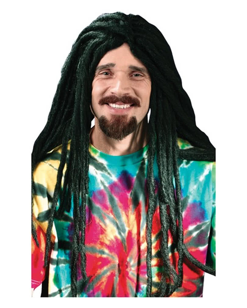 Dreadlock Perücke schwarz Rastafari Perücke für den Kiffer Look