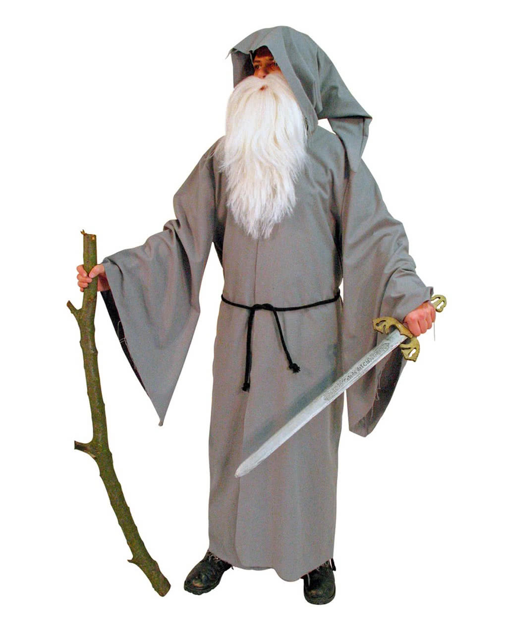 Druiden Fransenmantel  Grauer Magier Mantel