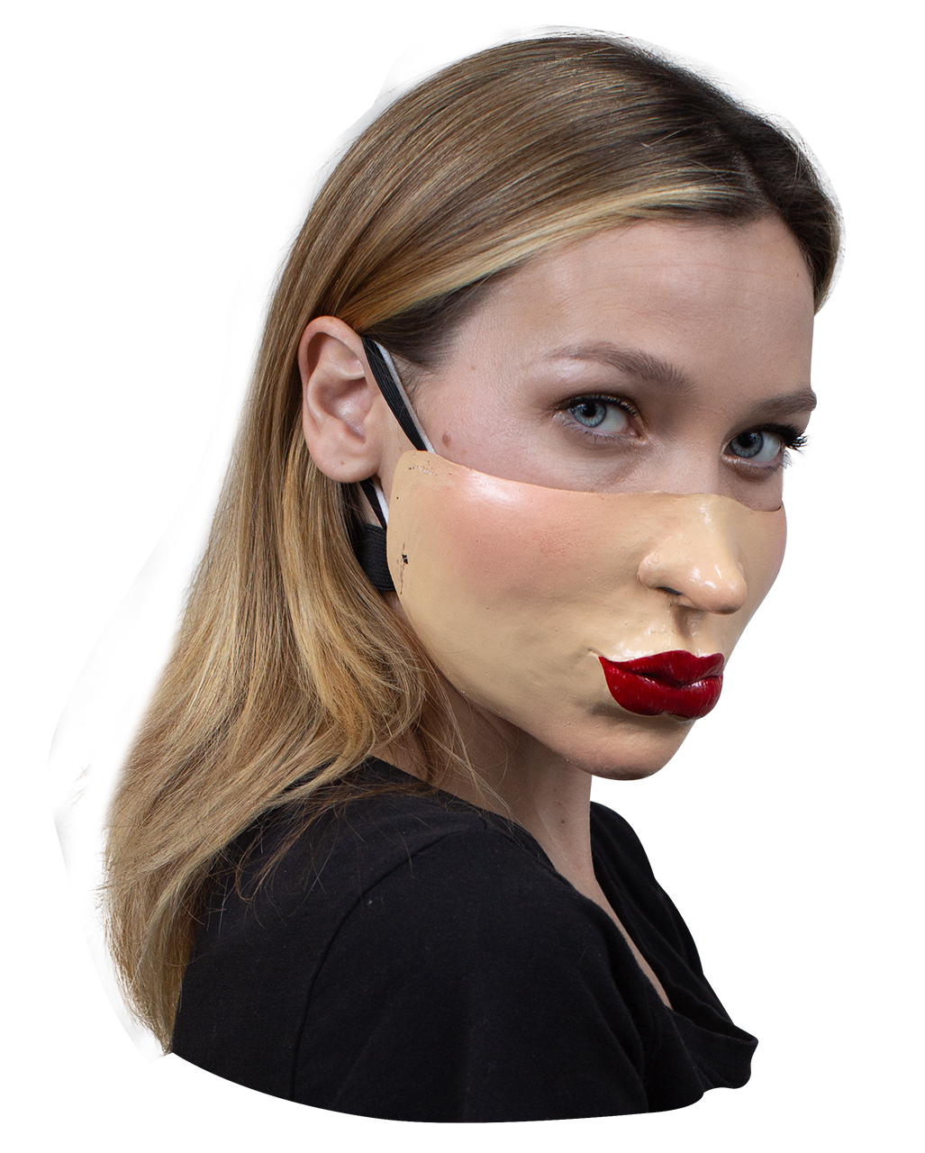 Duckface Halbmaske aus Latex für Halloween