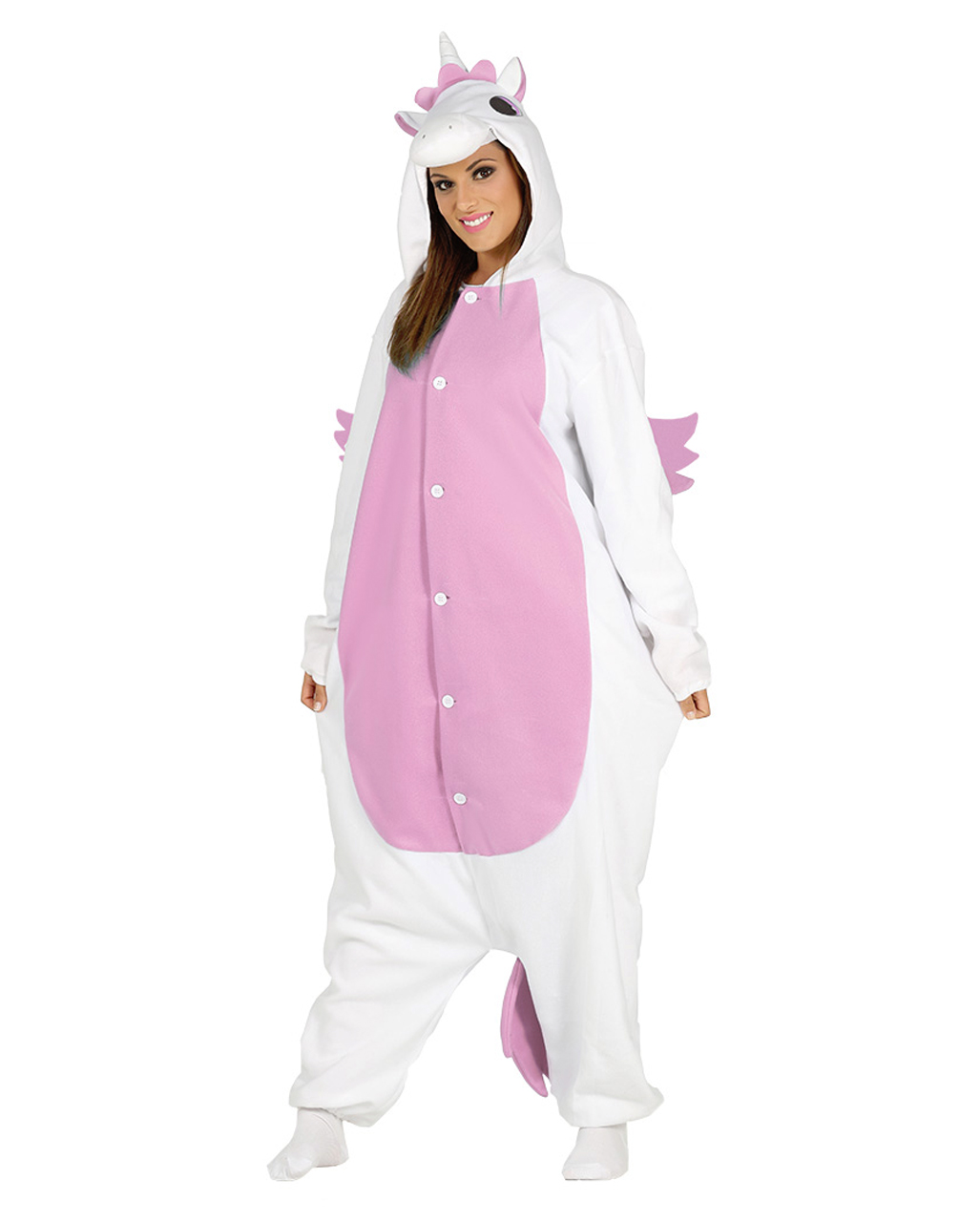 Einhorn Pyjama Kostüm als Jumpsuit One Size