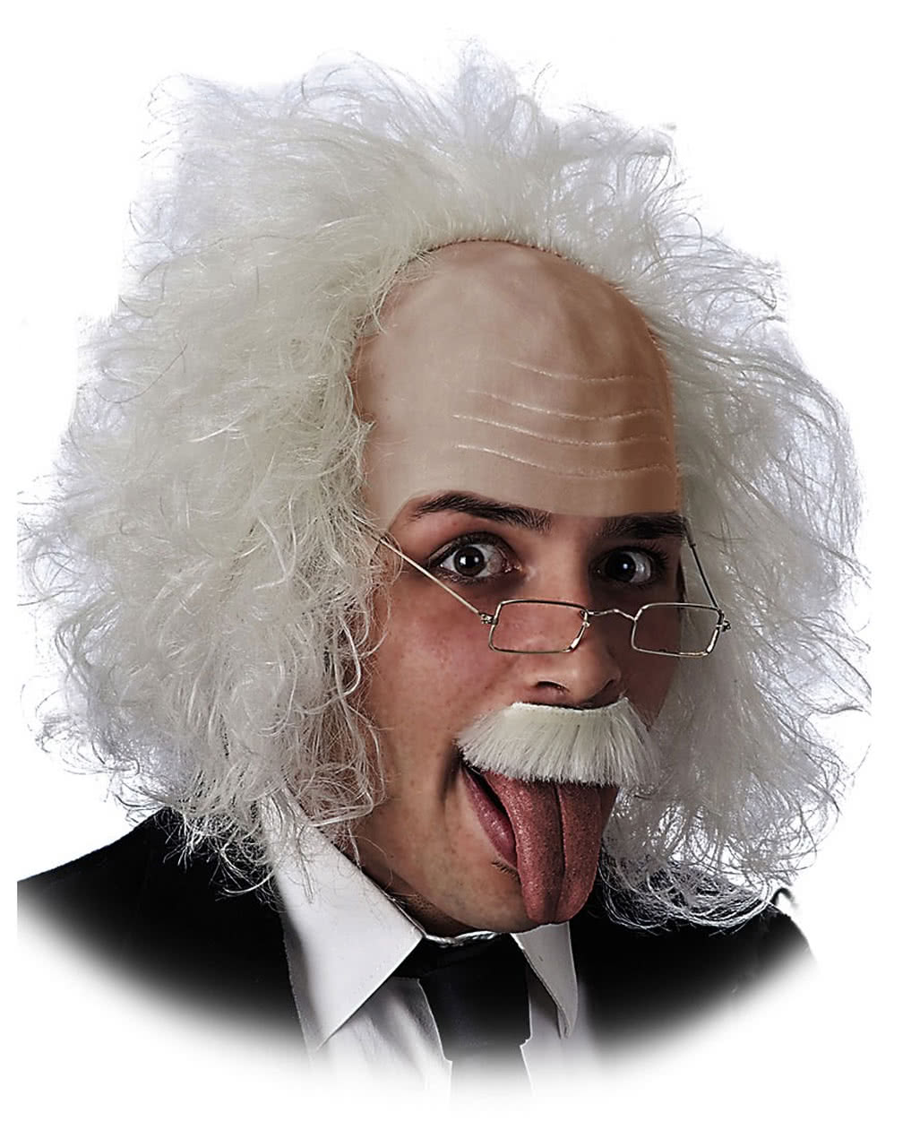 Einstein Perücke mit Brille für Fasching