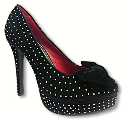 Elegante schwarze Samt Pumps -Samt High Heels-Edel Pumps mit Ziernieten 37