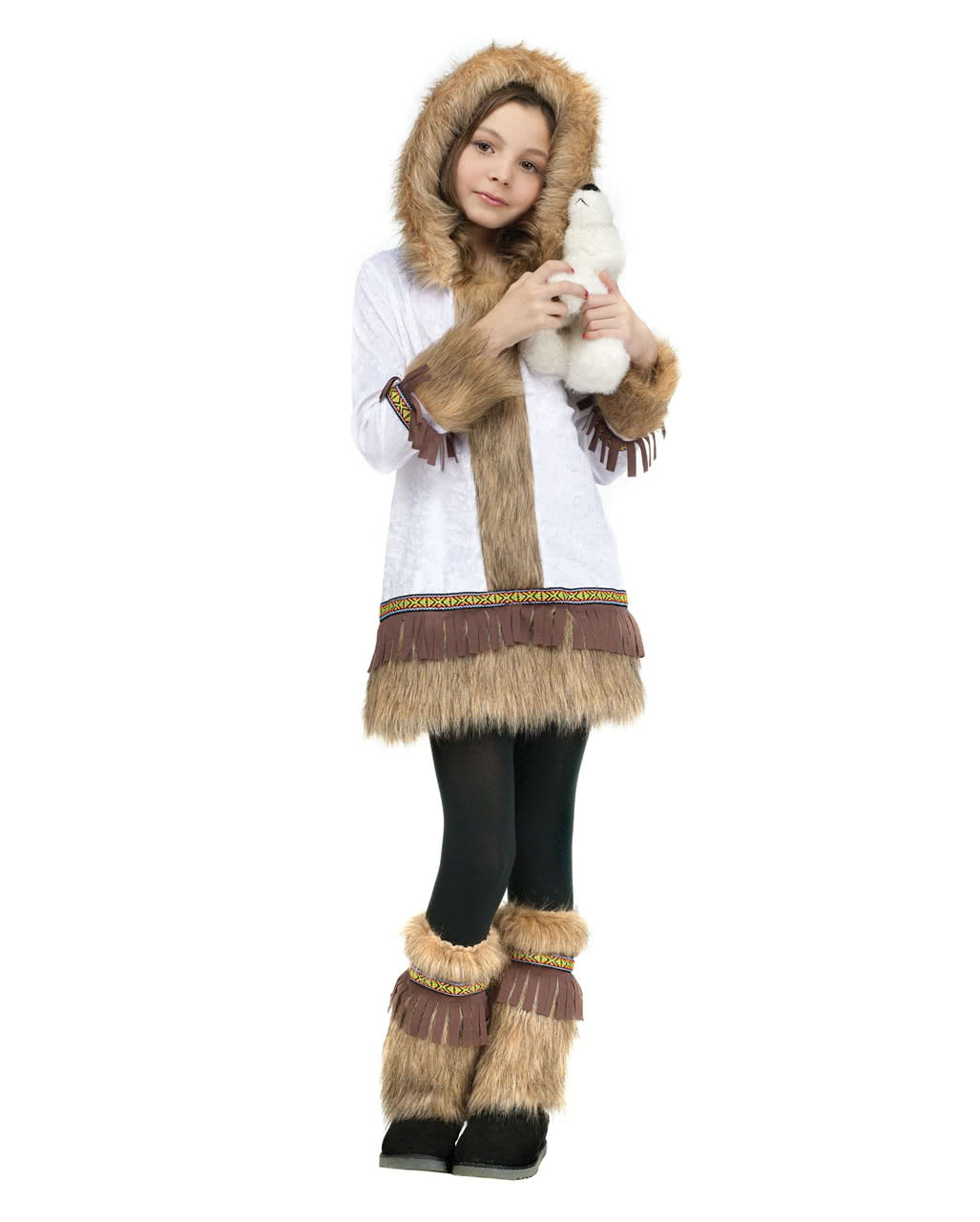 Eskimo Mädchen Kinderkostüm für Karneval S