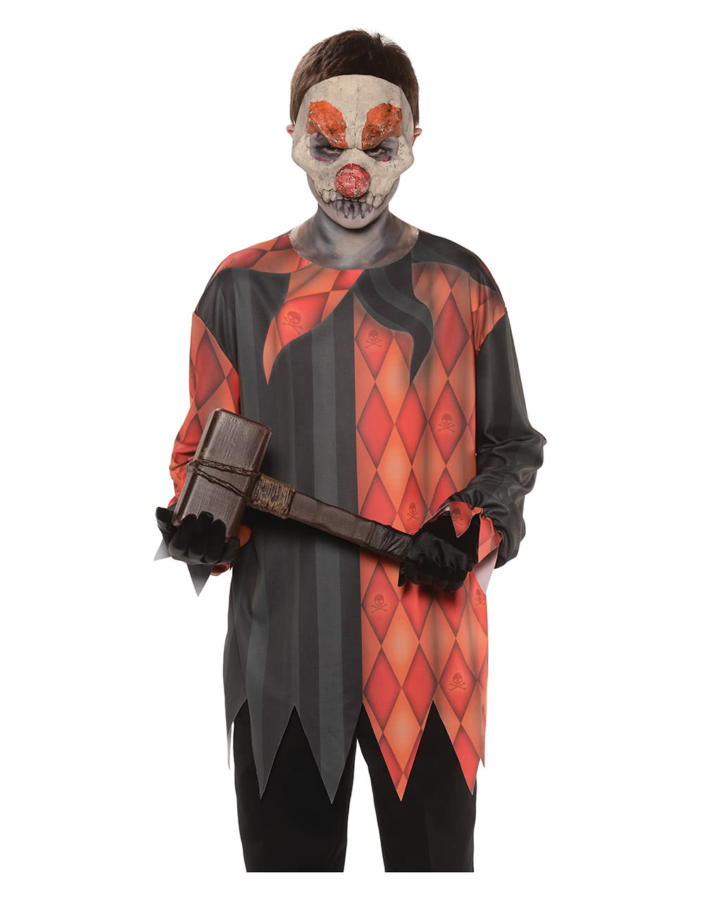 Böser Clown Kinder-Shirt für Halloween Kostüme L