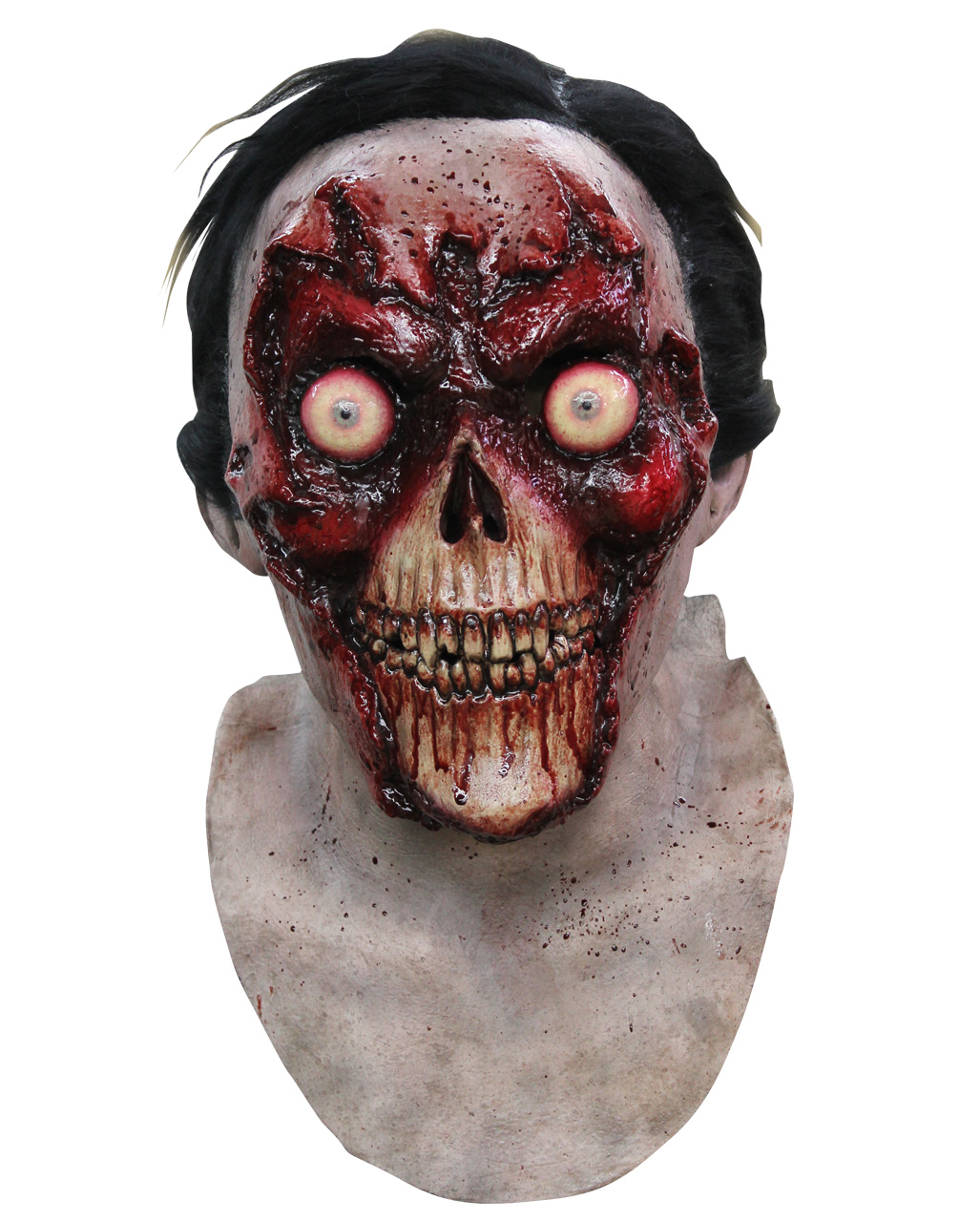 Face Off Zombie Maske  Blutige Horror Maske aus Latex