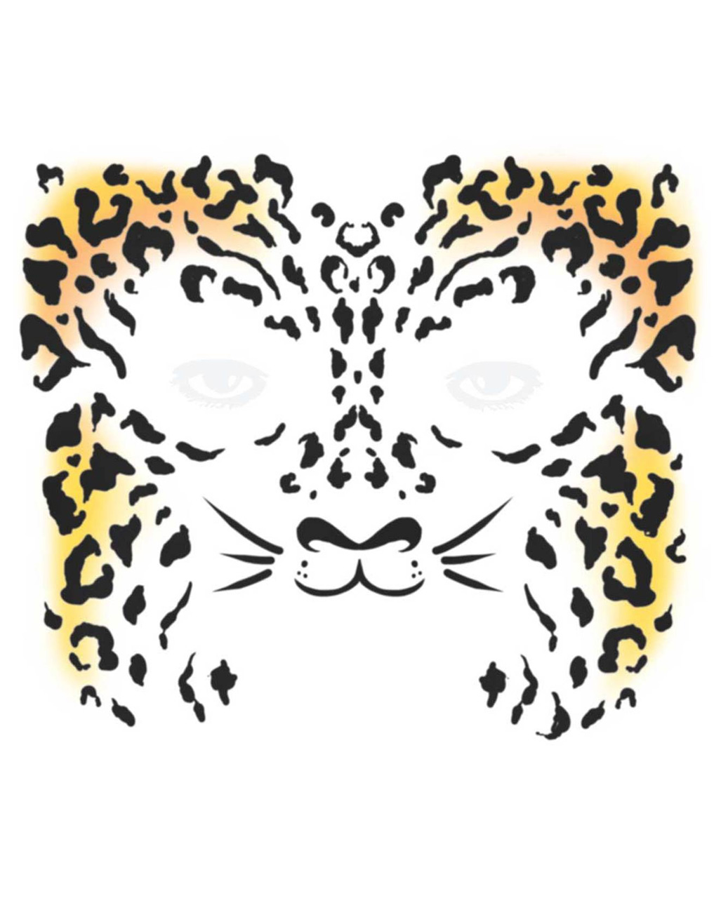 Face Tattoo Gepard  Aufklebe-Gesichtstattoo