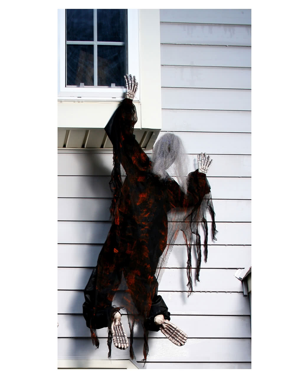 Fassadenkletter Skelett schwarz 152 cm als Deko