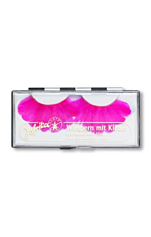 Feder Wimpern Pink Karnevals Make Up