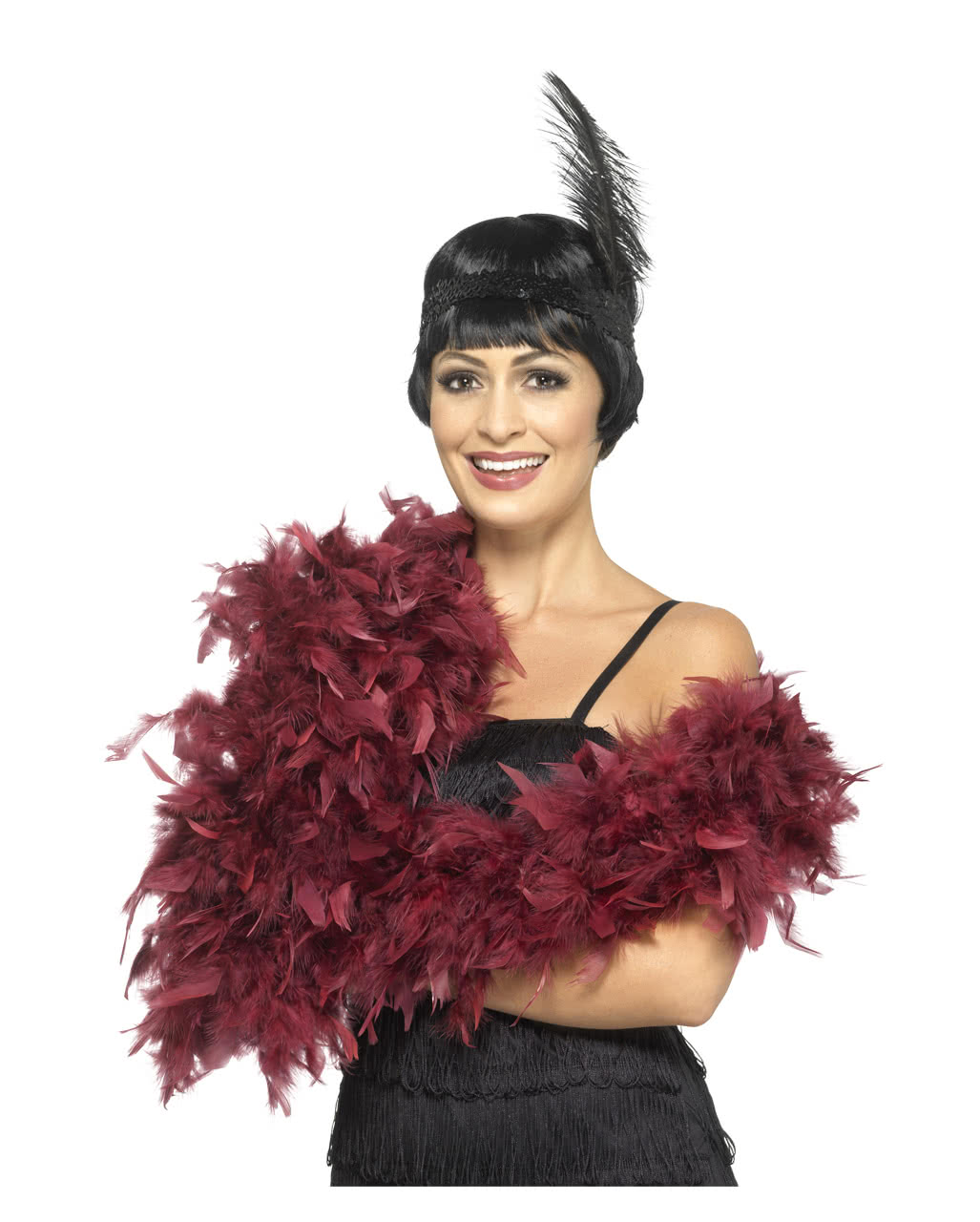 Deluxe Boa rot als Halloween Kostüm Schal