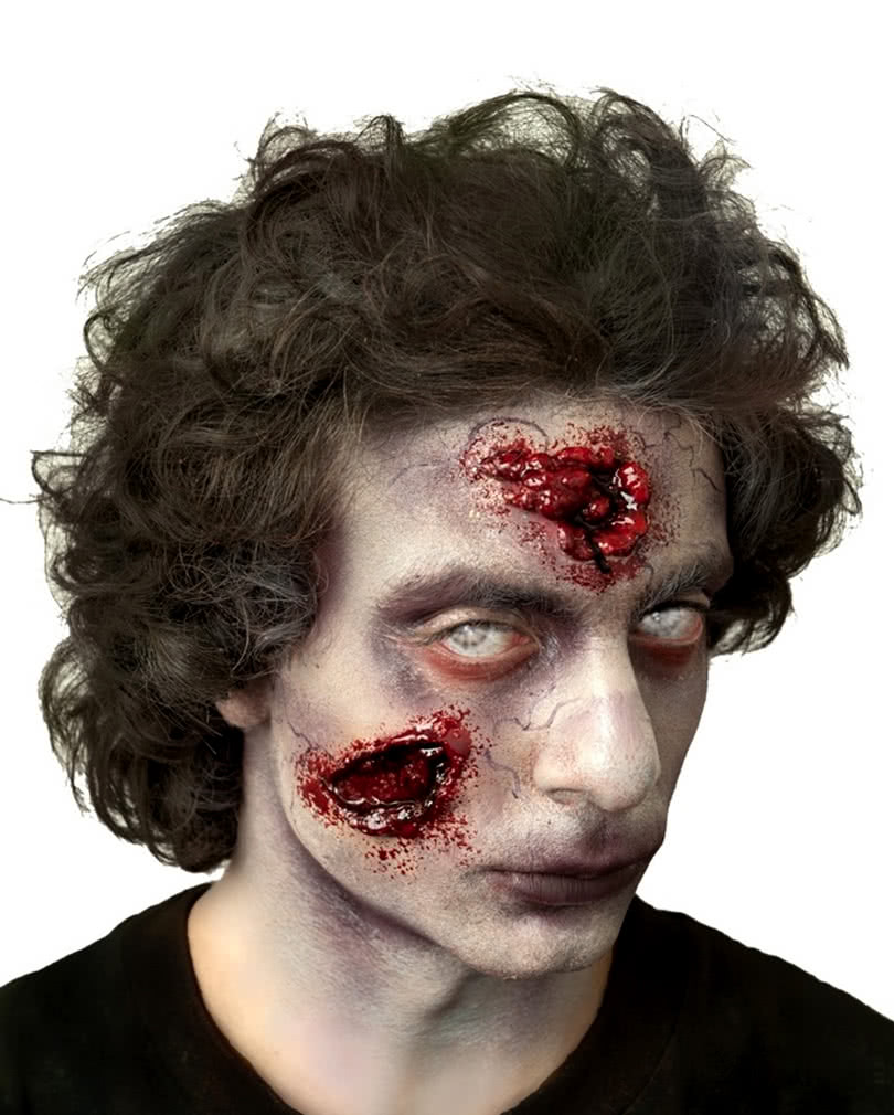 Fester Zombie Wunde Latex Applikation für Halloween