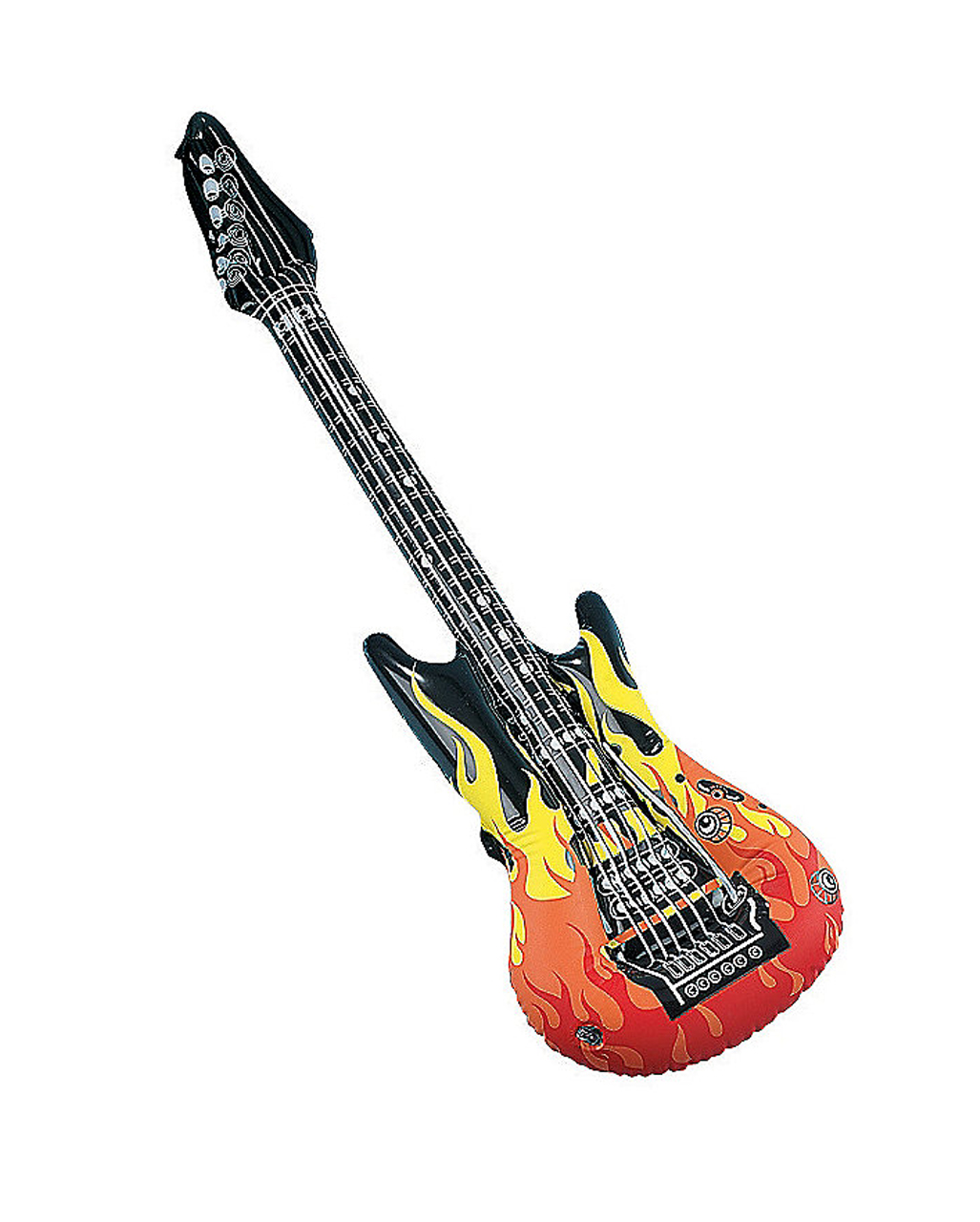 Flammen Gitarre aufblasbar Kostümzubehör