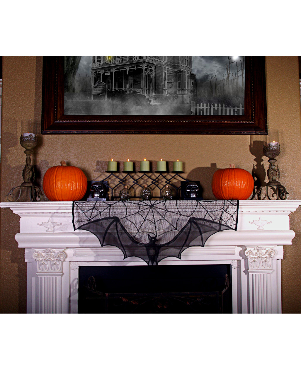 Fledermaus Schal für Fensterbank  Halloween Deko