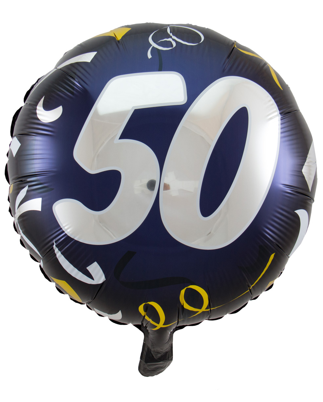 Folienballon 50 schwarz-gold 45cm Partydeko