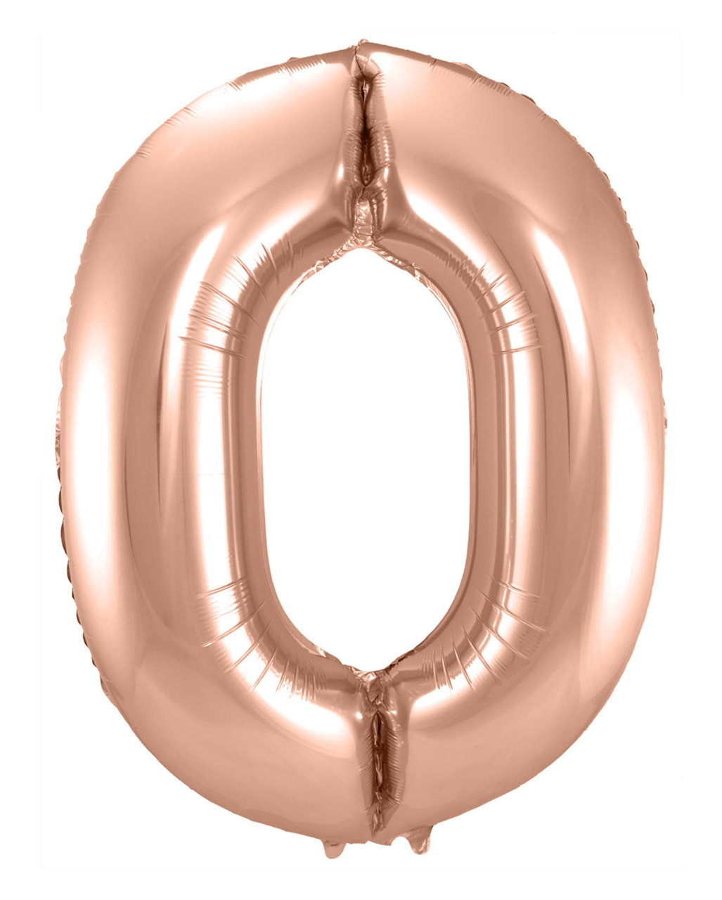 Folienballon Zahl 0 Rose Gold jetzt online kaufen