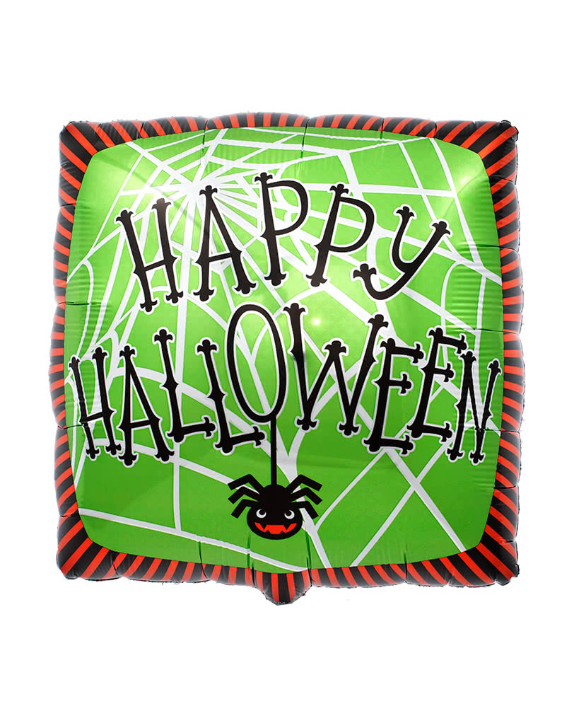 Folienballon Happy Halloween Spinnennetz Halloween Helium Ballon