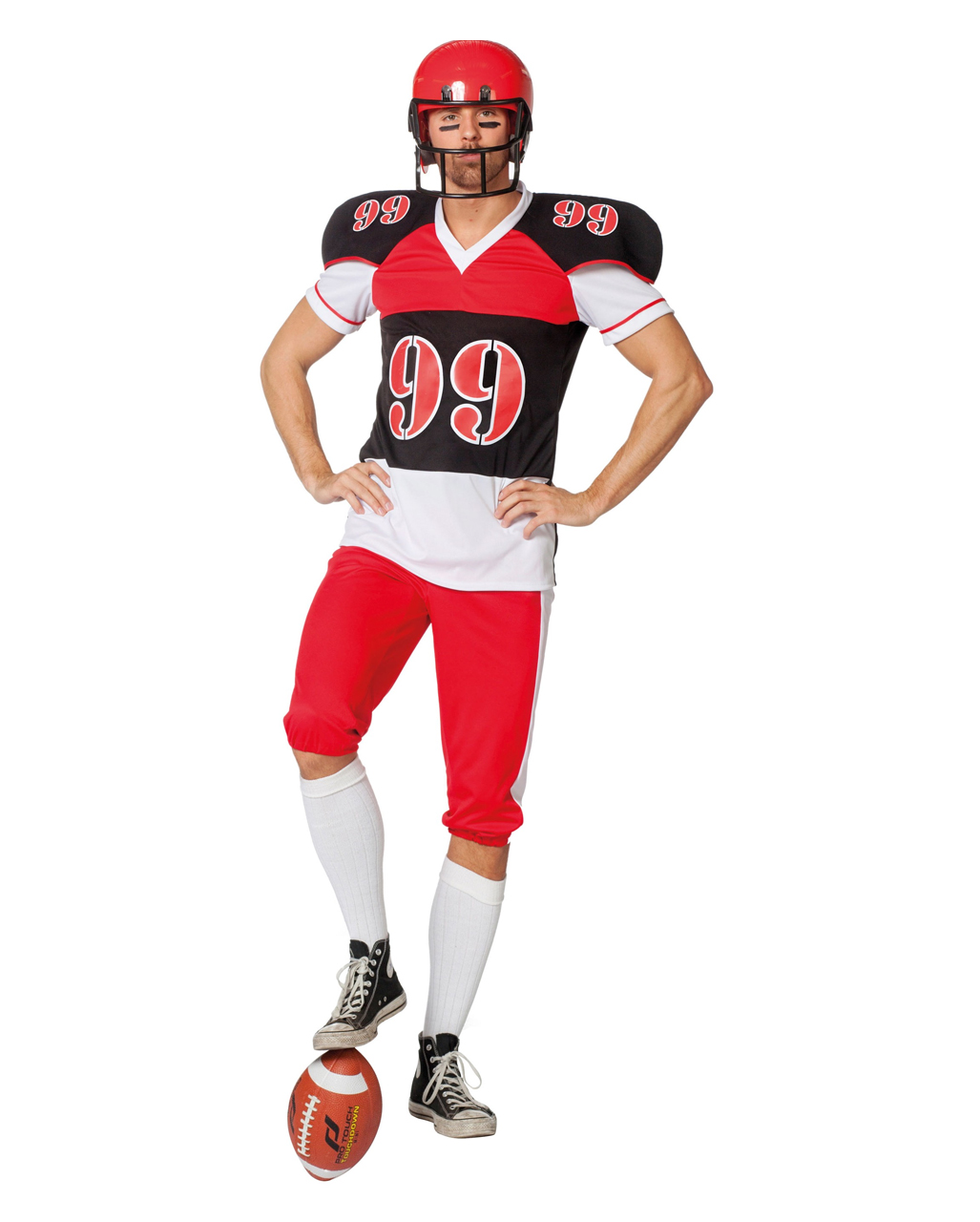 Football Spieler Herren Kostüm für Karneval 60