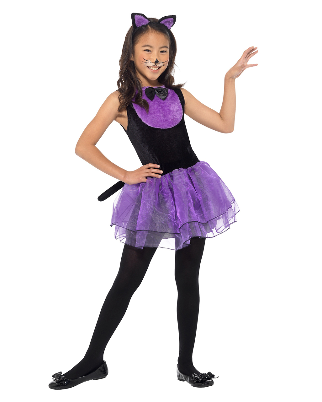 Freche Katze Mädchen Kostüm als Halloween Kostüm L