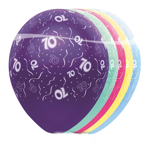Geburtstag Ballons 70-Jubiläum 5 St.  Luftballons