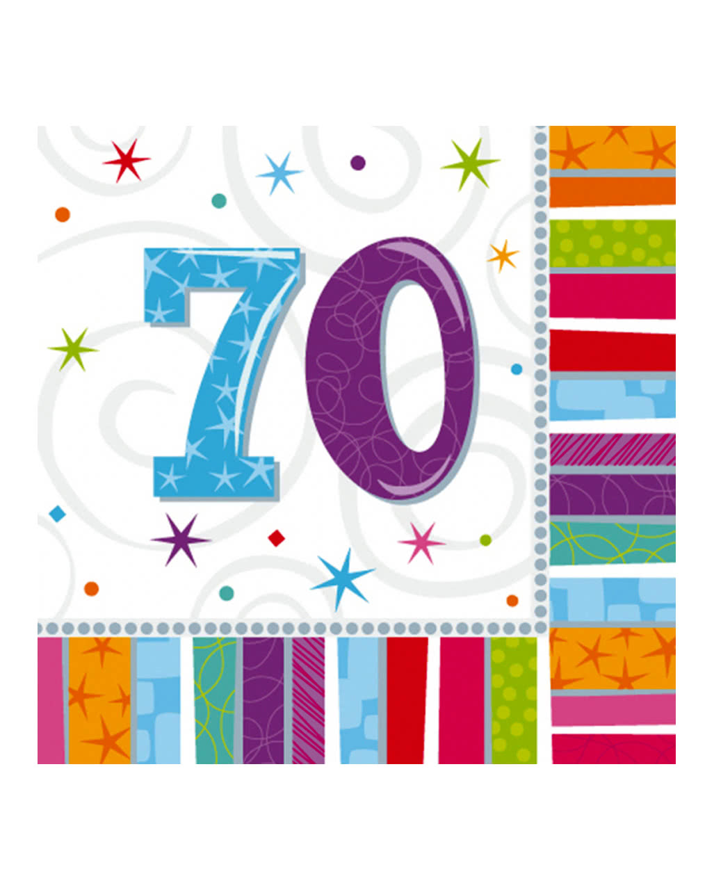 Geburtstagsservietten Zahl 70  Partydekoration