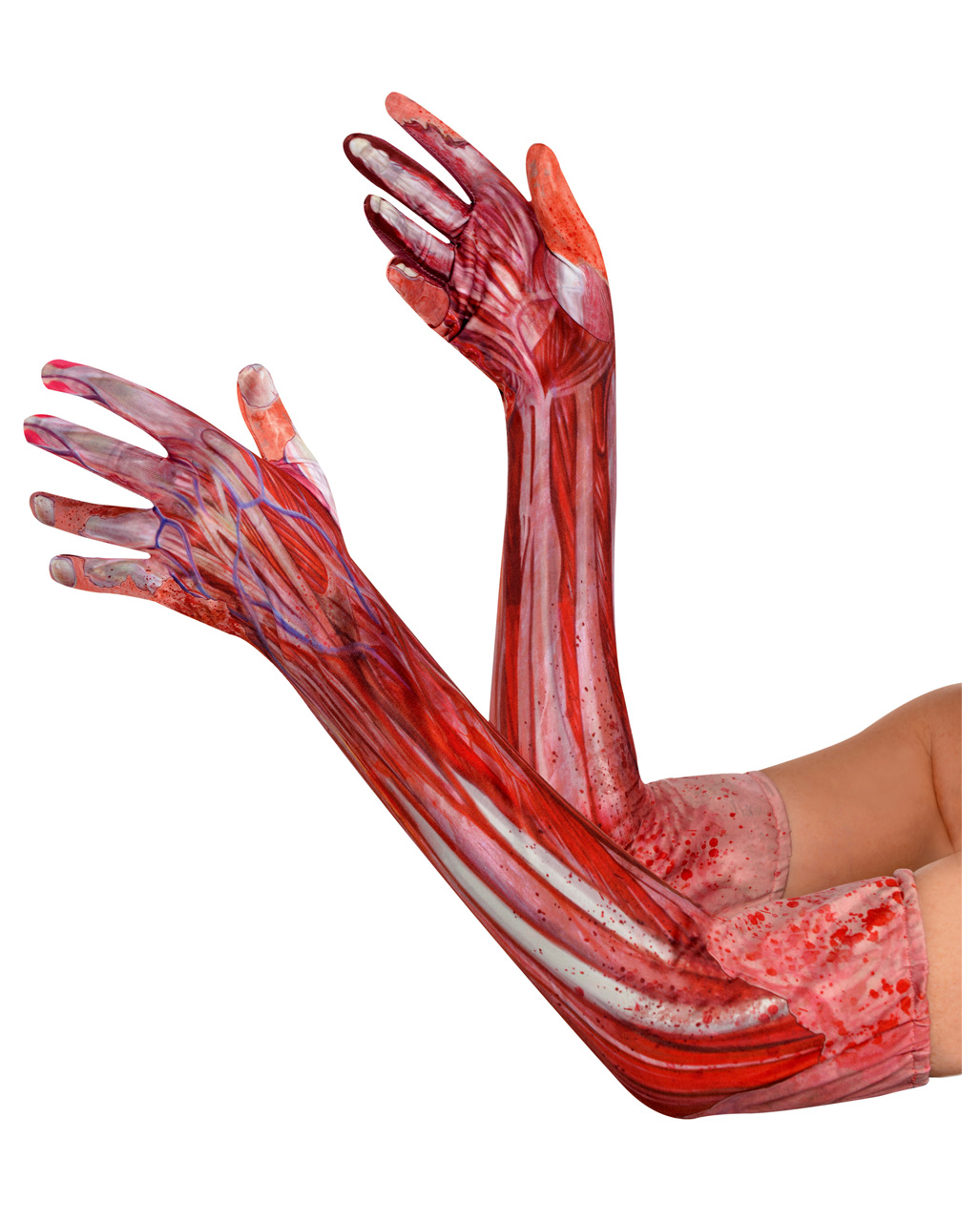 Gehäutet Halloween Handschuhe ▶ Kostümzubehör