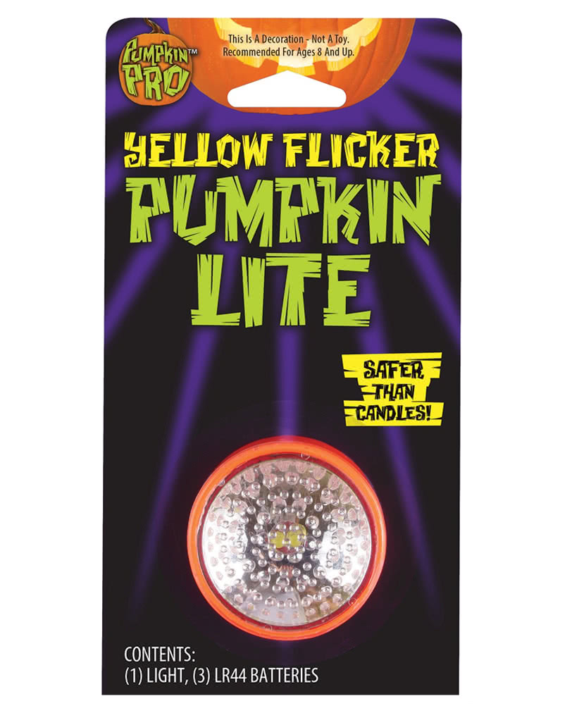 Flackerndes Kürbis Licht gelb LED für Kürbisbeleuchtung als