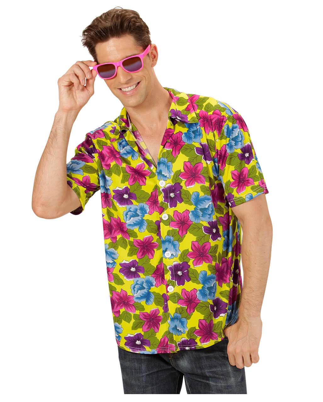 Hawaii Hemd gelb Fasching Karneval Kostüme