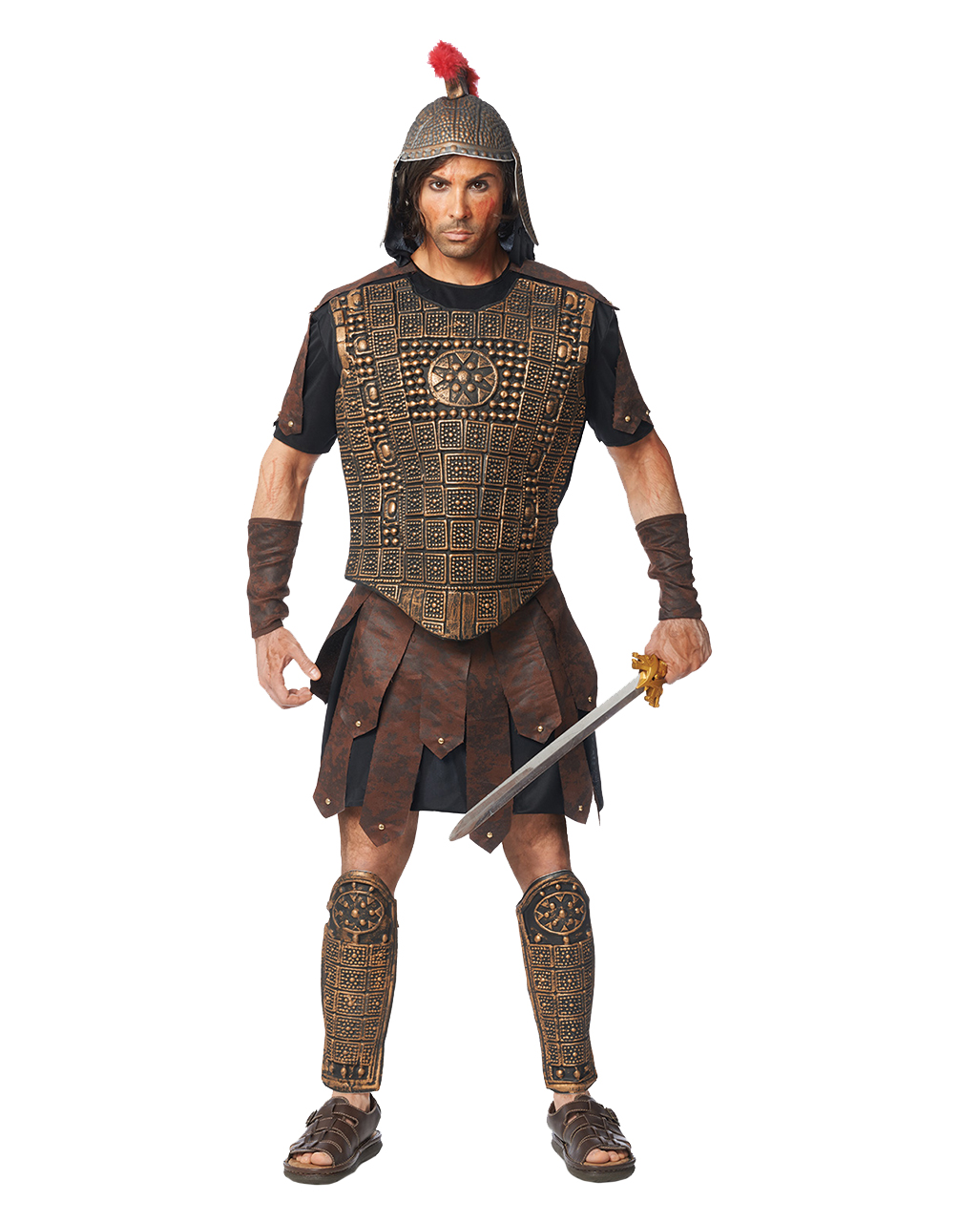 Gladiator Herrenkostüm ML  Römer Kostüm mit Helm