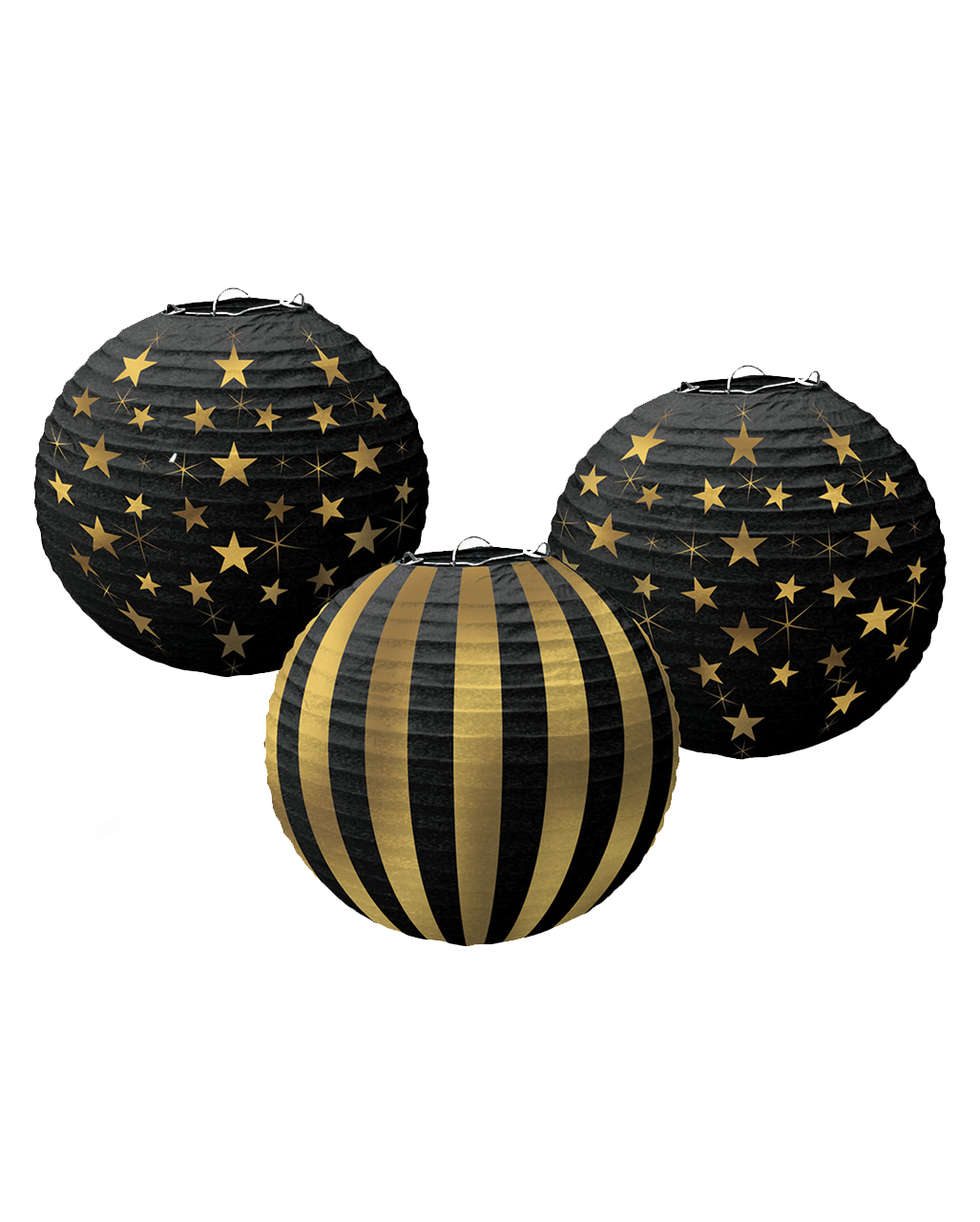 Glitz & Glam Lampion Set 3 Stück  Party-Lampions