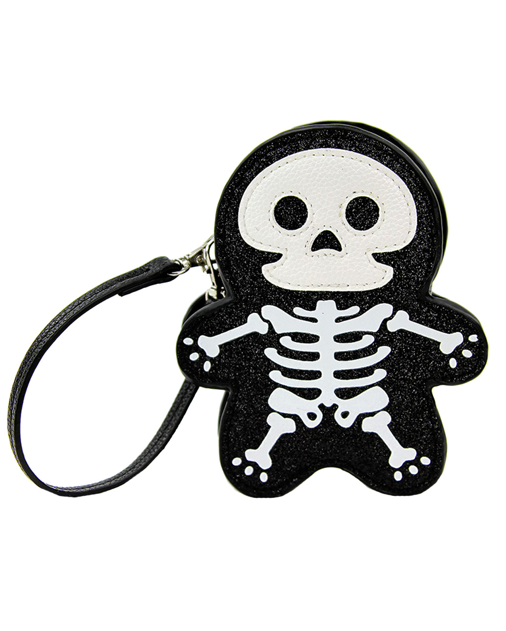 Glitzer Skelett Clutch Vinyl  Halloween Handtaschen