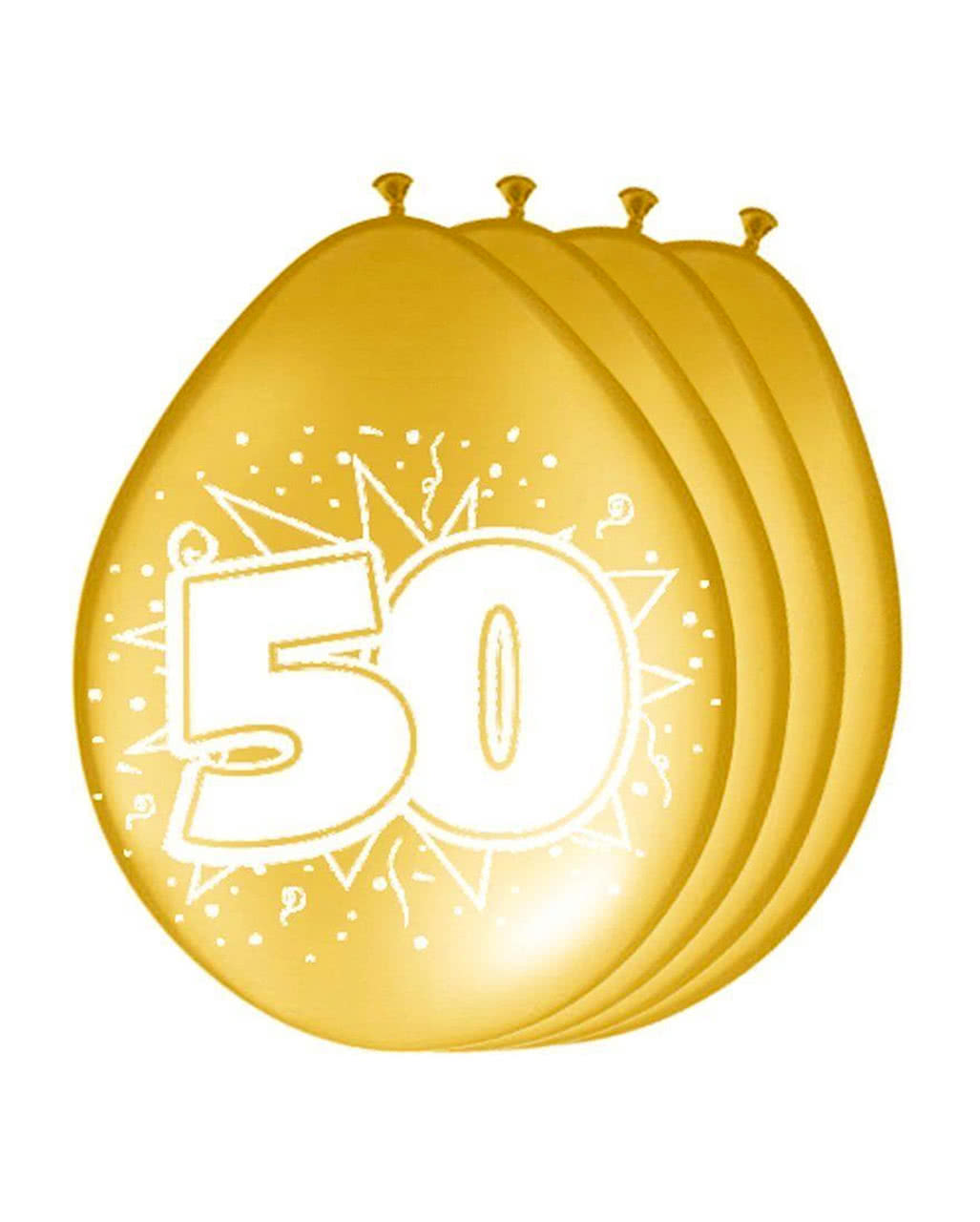 Goldene Luftballons Zahl 50 8er Pack ✩ kaufen