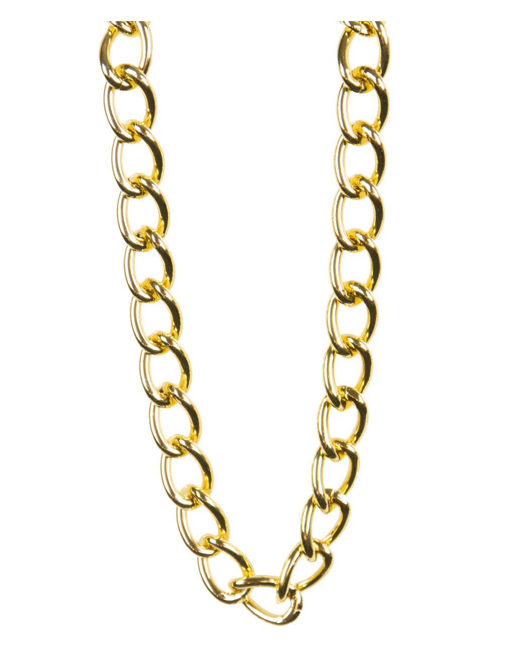 Goldene Rapper Kette 100cm Kostümschmuck