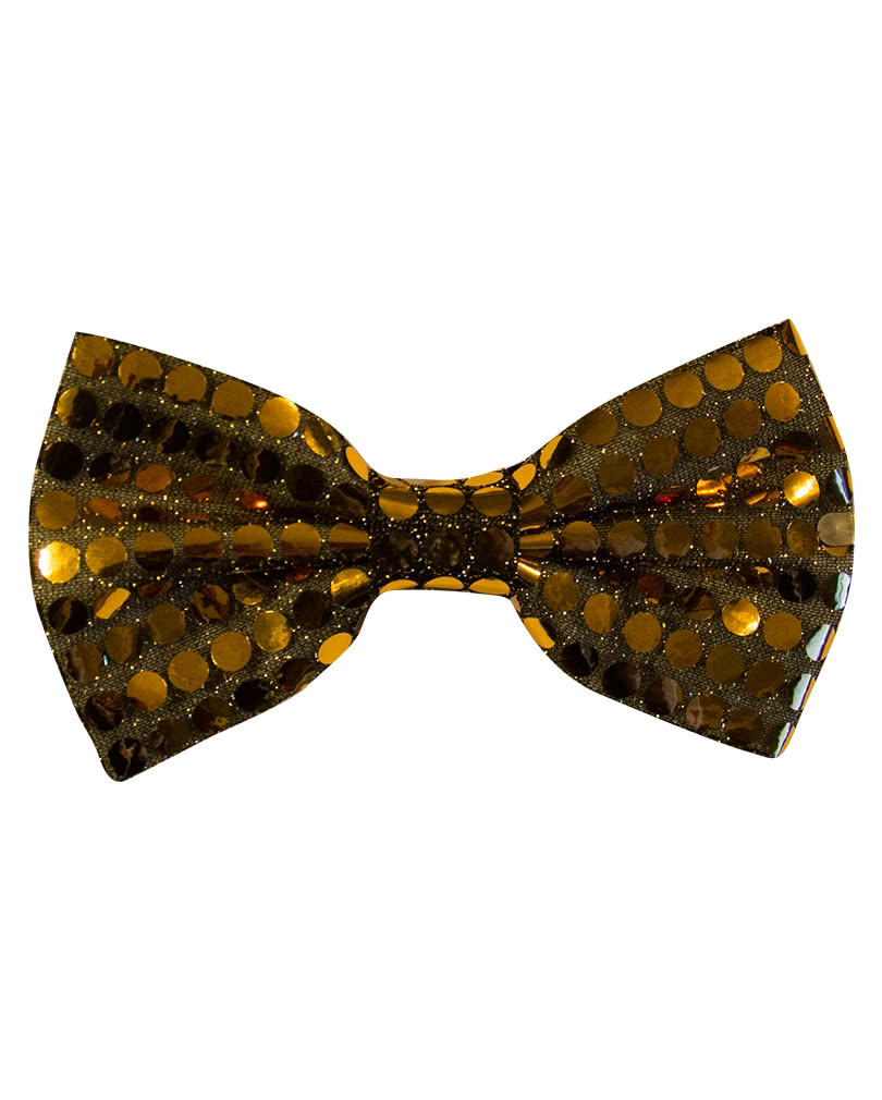 Paillettenschleife Gold Paillettenfliege mit Goldglitzer