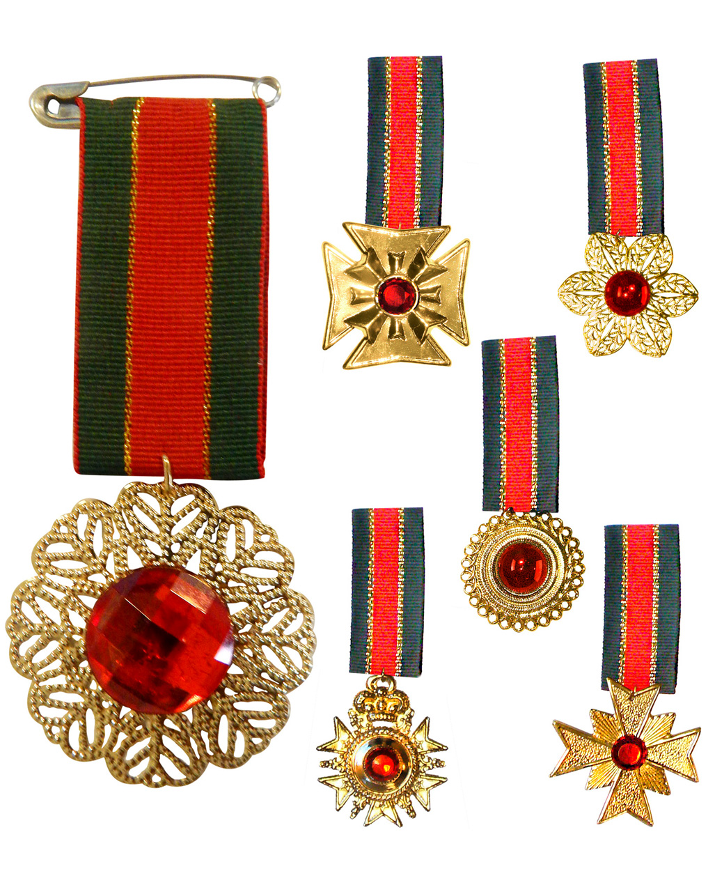 Goldenes Ehrenzeichen 1 Stück als Kostümzubehör