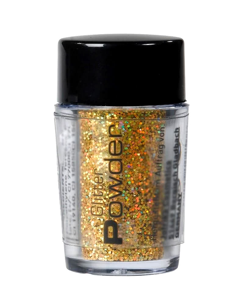 Glitterpuder Gold im Streuer als Make-up Zubehör