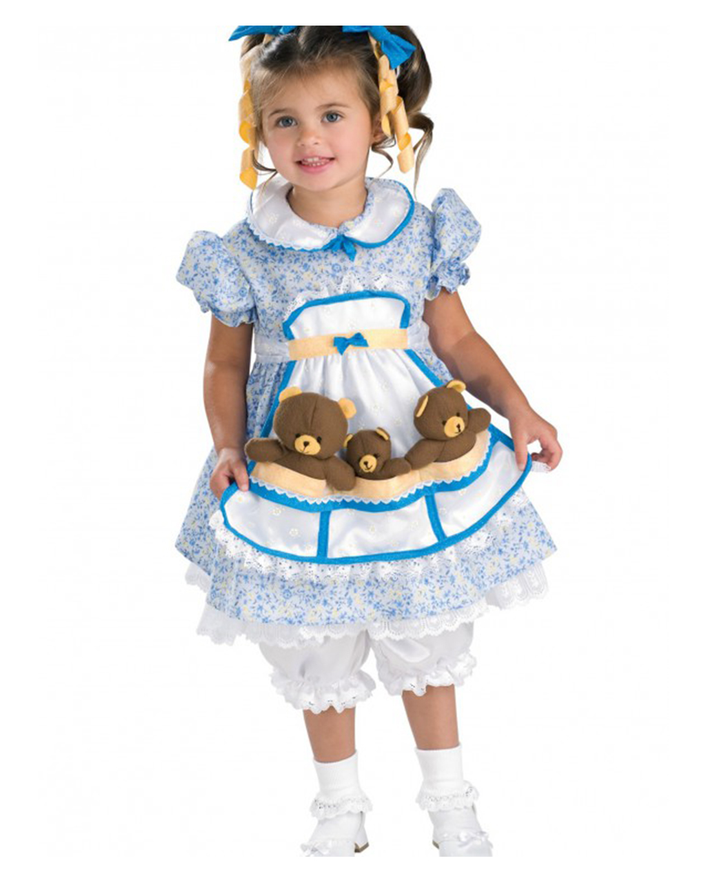 Goldlöckchen Kinderkostüm   Mädchenkostüm mit Teddybären M