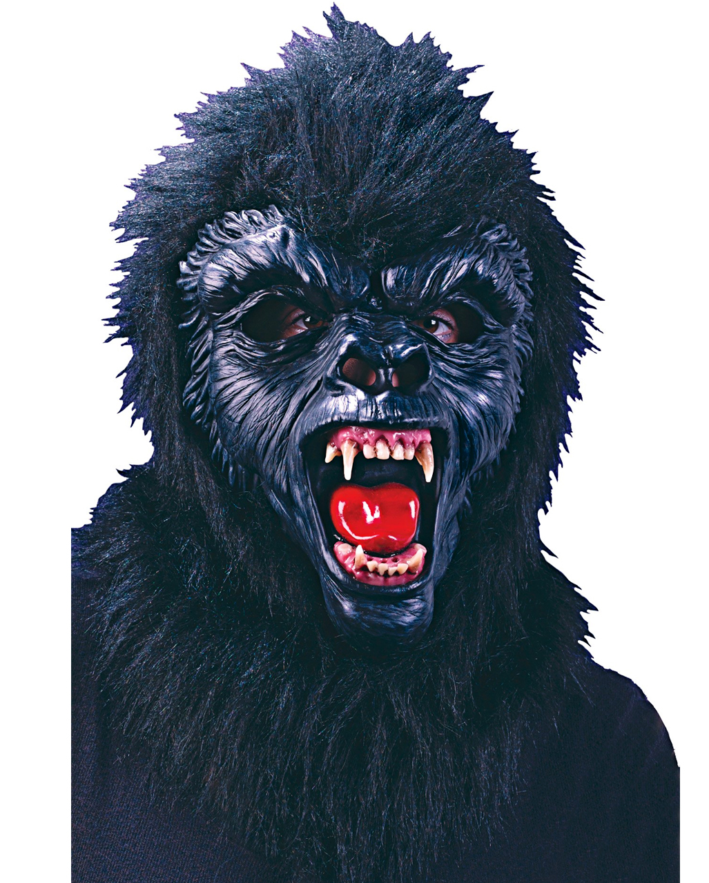Gorilla Maske Schwarz für Fasching