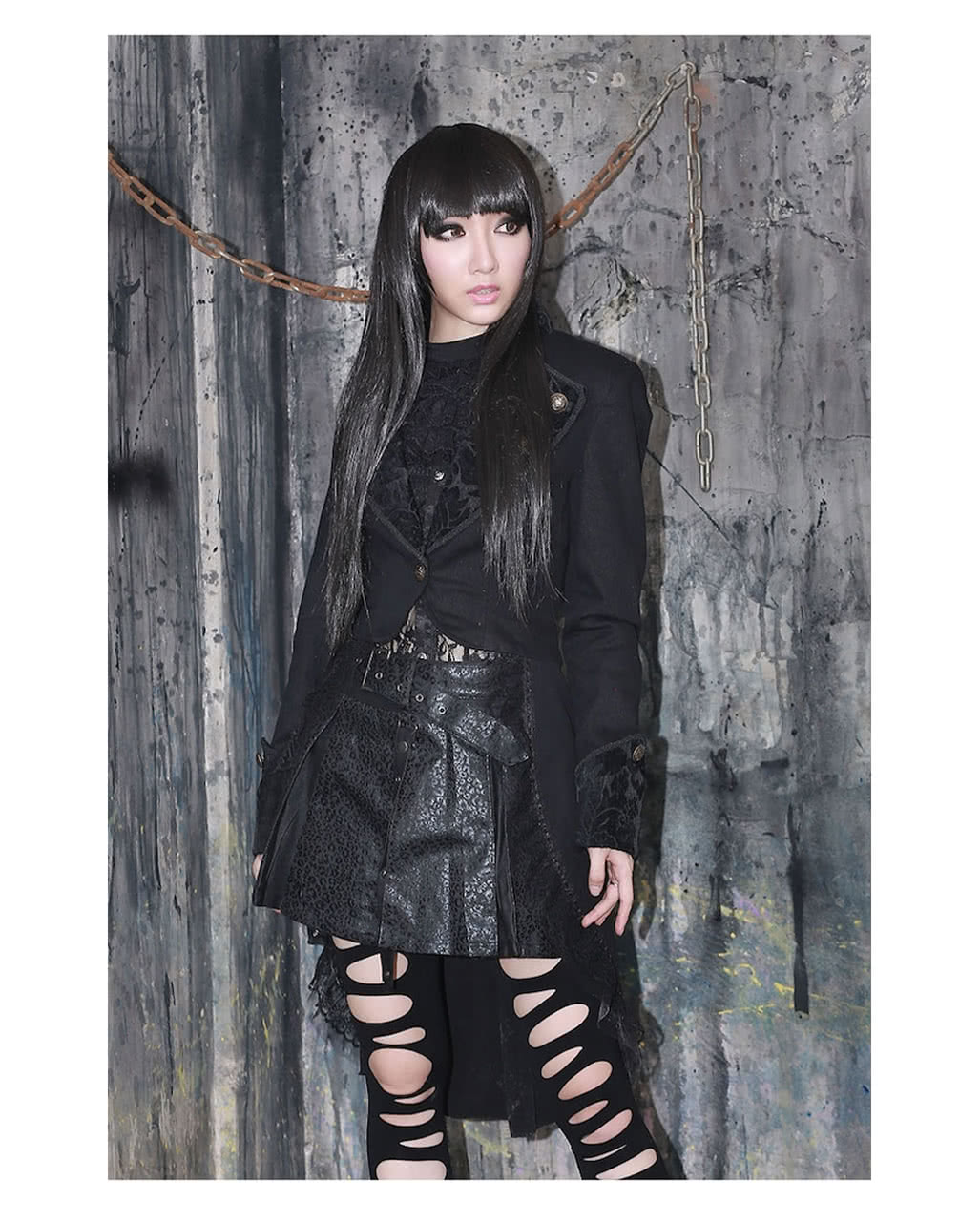 Gothic Jacke mit Schwalbenschwanz  Jacken & Mäntel kaufen L