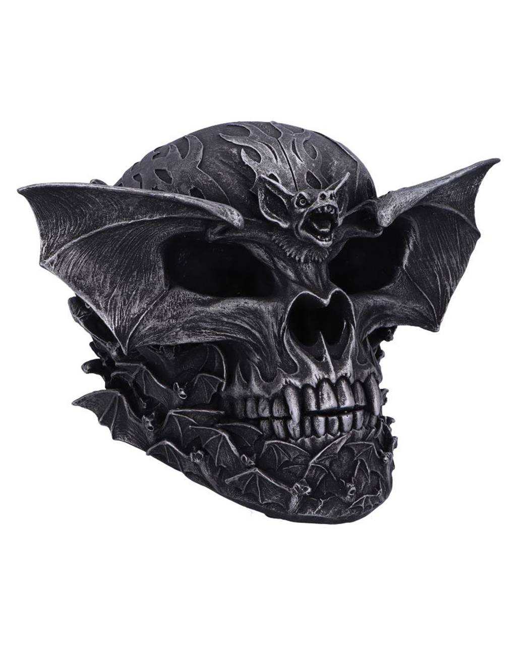 Gothic Totenschädel mit Fledermaus 19cm ?