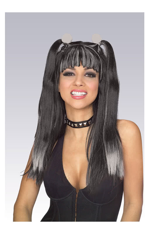 Gothic Cheerleader Perücke - Schulmädchen Perücke