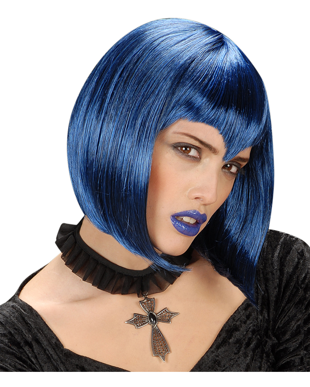 Gothic Halsband mit Kreuz Anhänger Halskette mit Kreuz & Edelstein