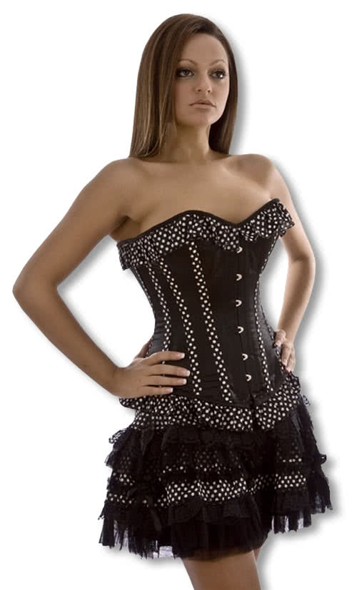 Gothic Minirock mit Polkadots Gothic fashion S/M 32-34